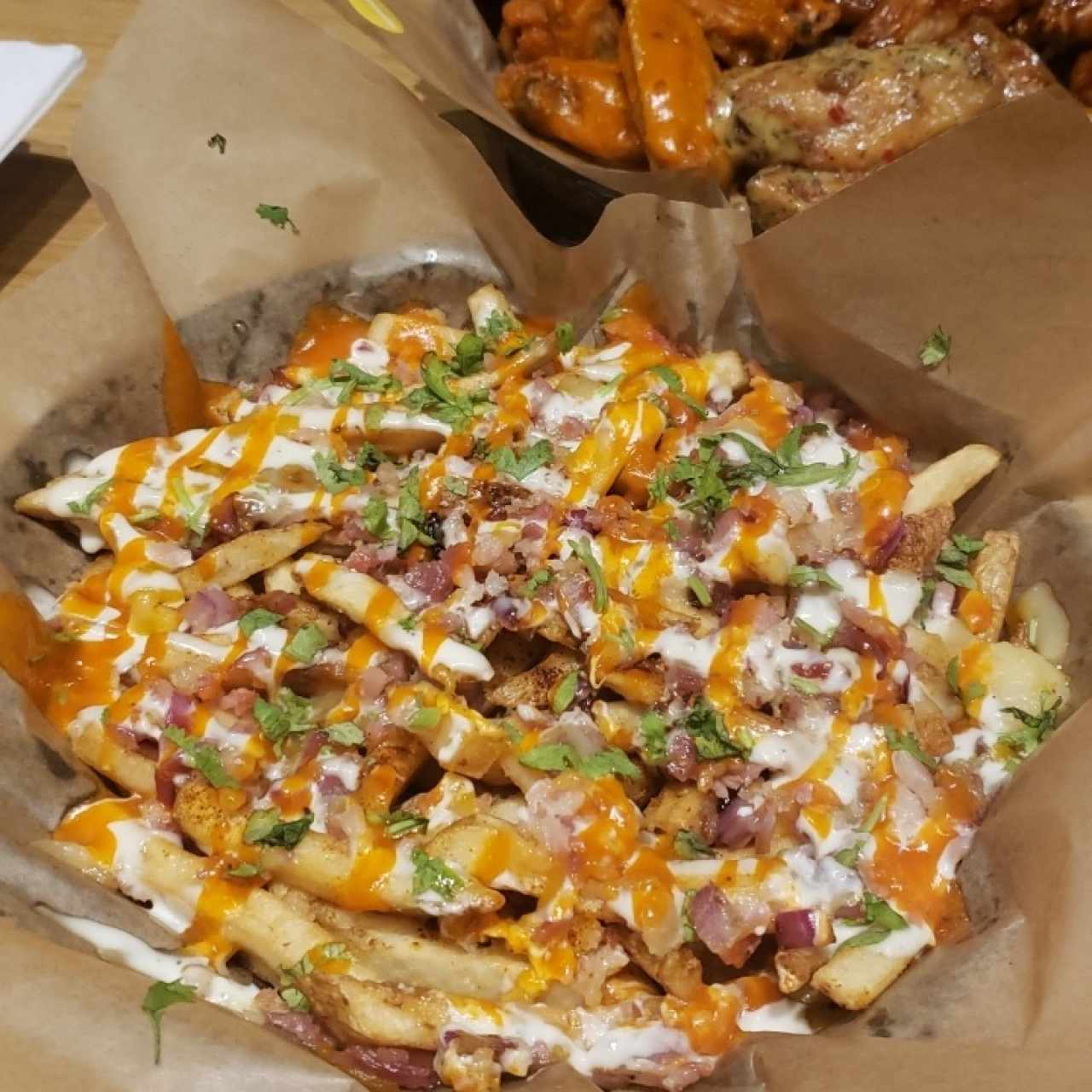 loaded buffalo fries