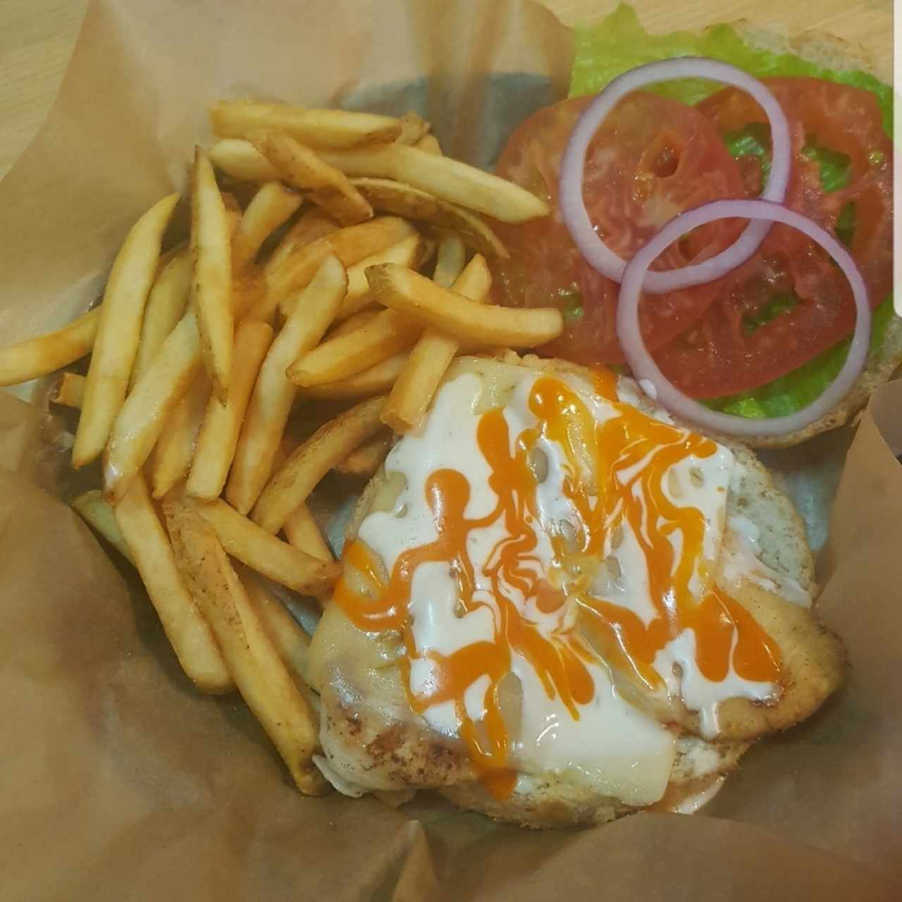 Buffalo ranch chicken sandwich