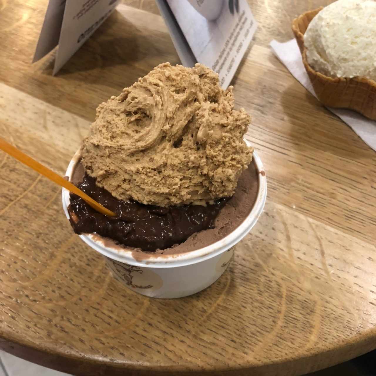 Helado de Rocher y de Dulce de leche