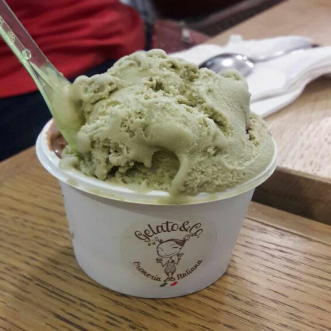 helado de pistacho y rocher ❤