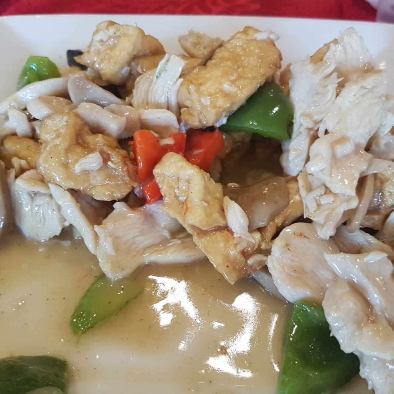 Gallina con tofu