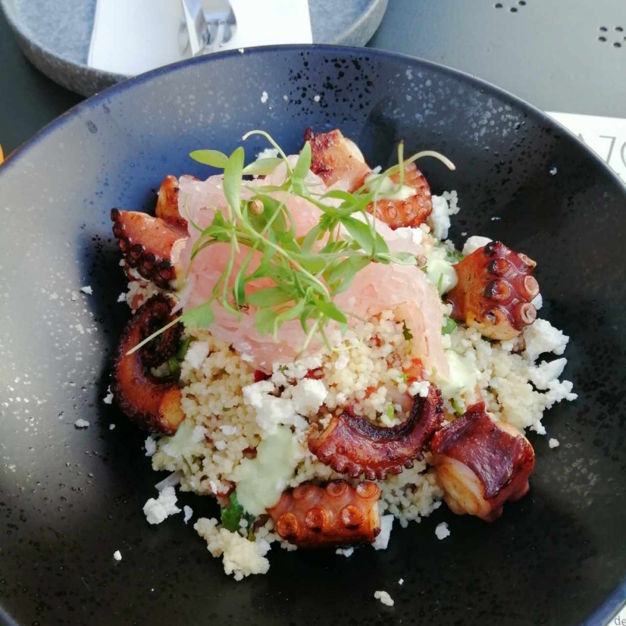 Tabule de Pulpo con Alioli de Cebollín