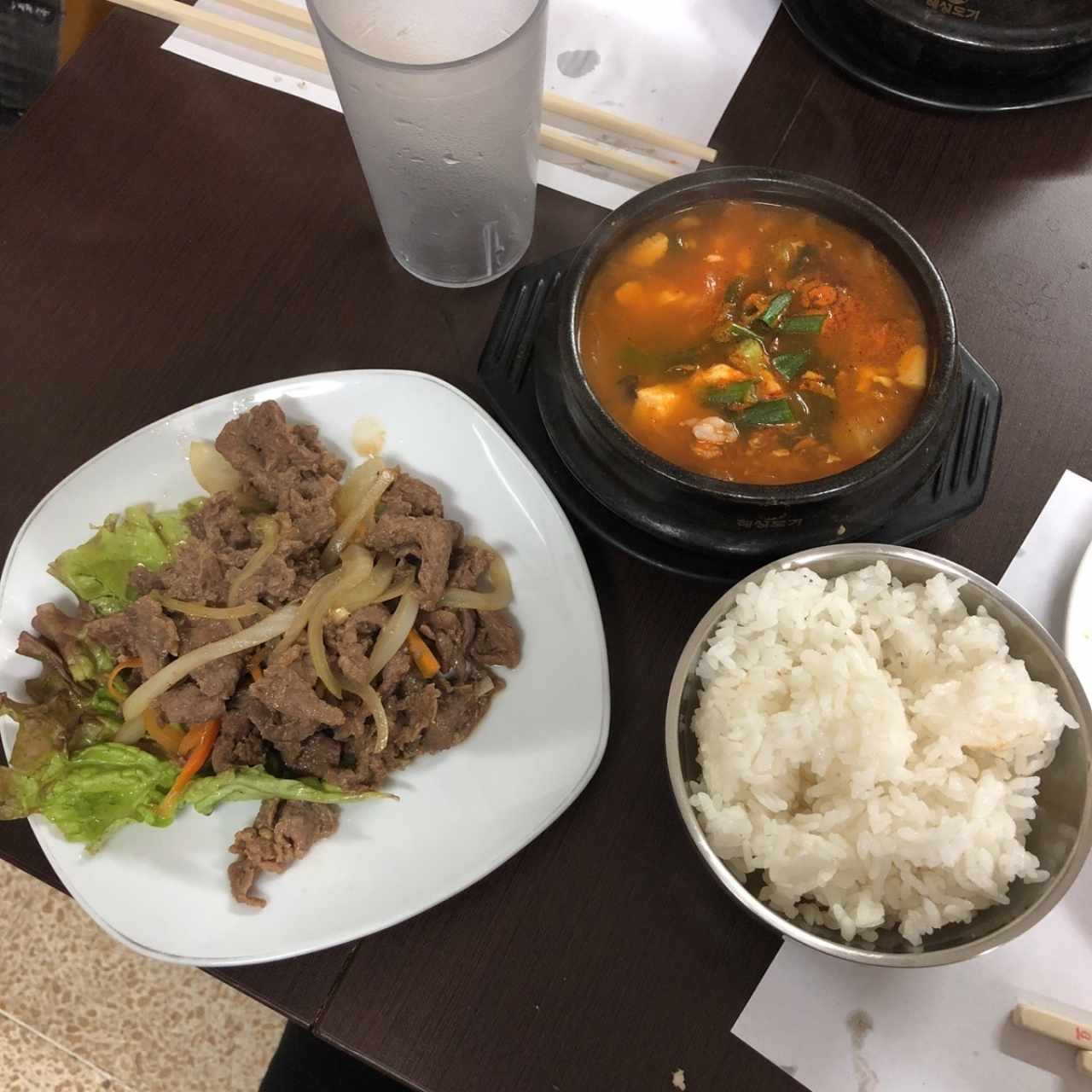 Combo de Sundubu Jjigae + Bulgogi