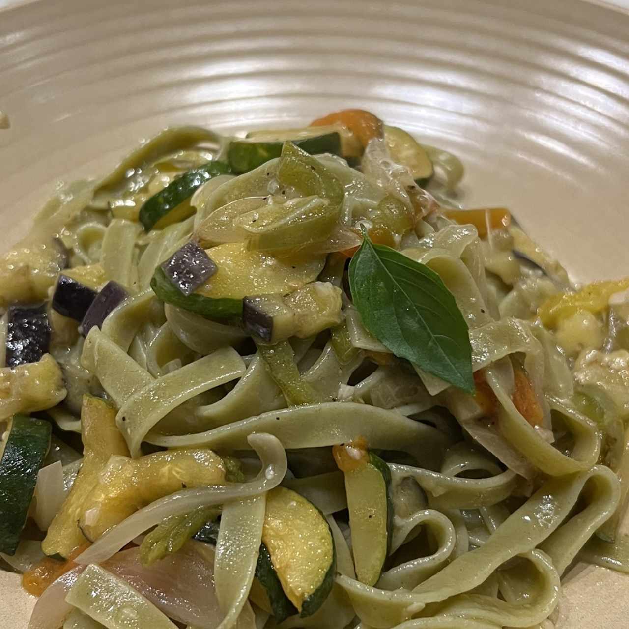 Fettuccine Verdi Alla Mediterranea