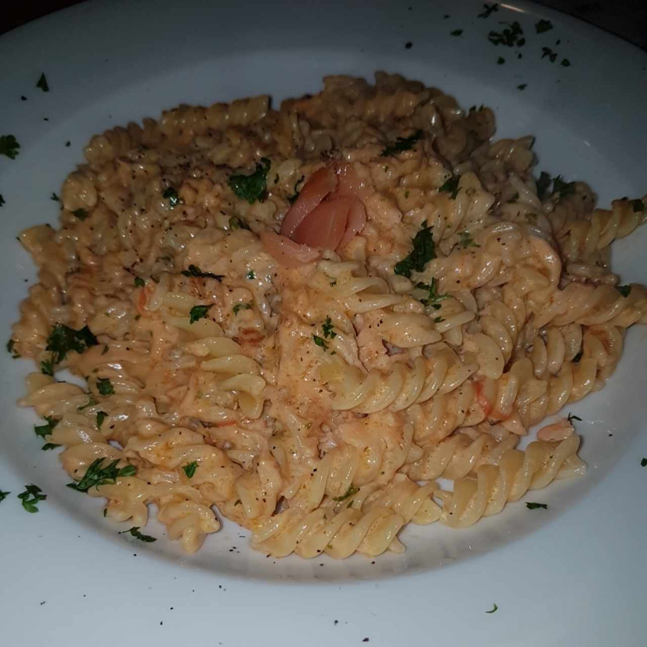 fusilli al salmone