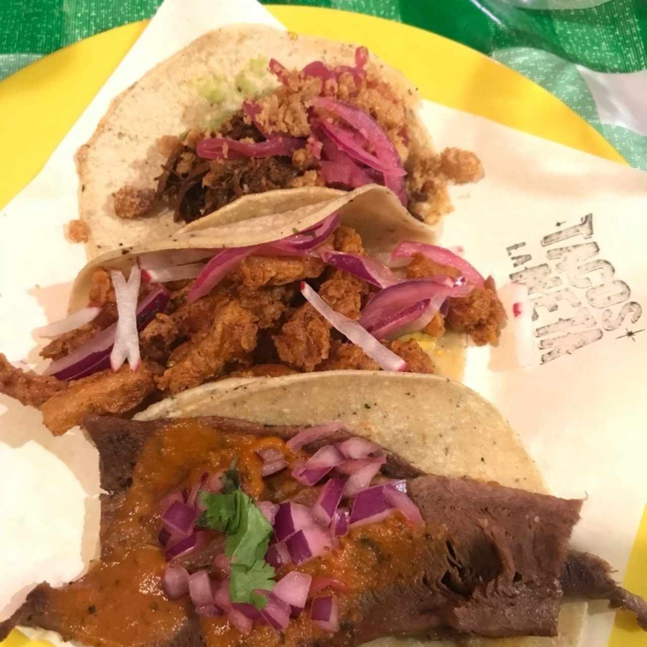 cochinita pibil, calamar, lengua