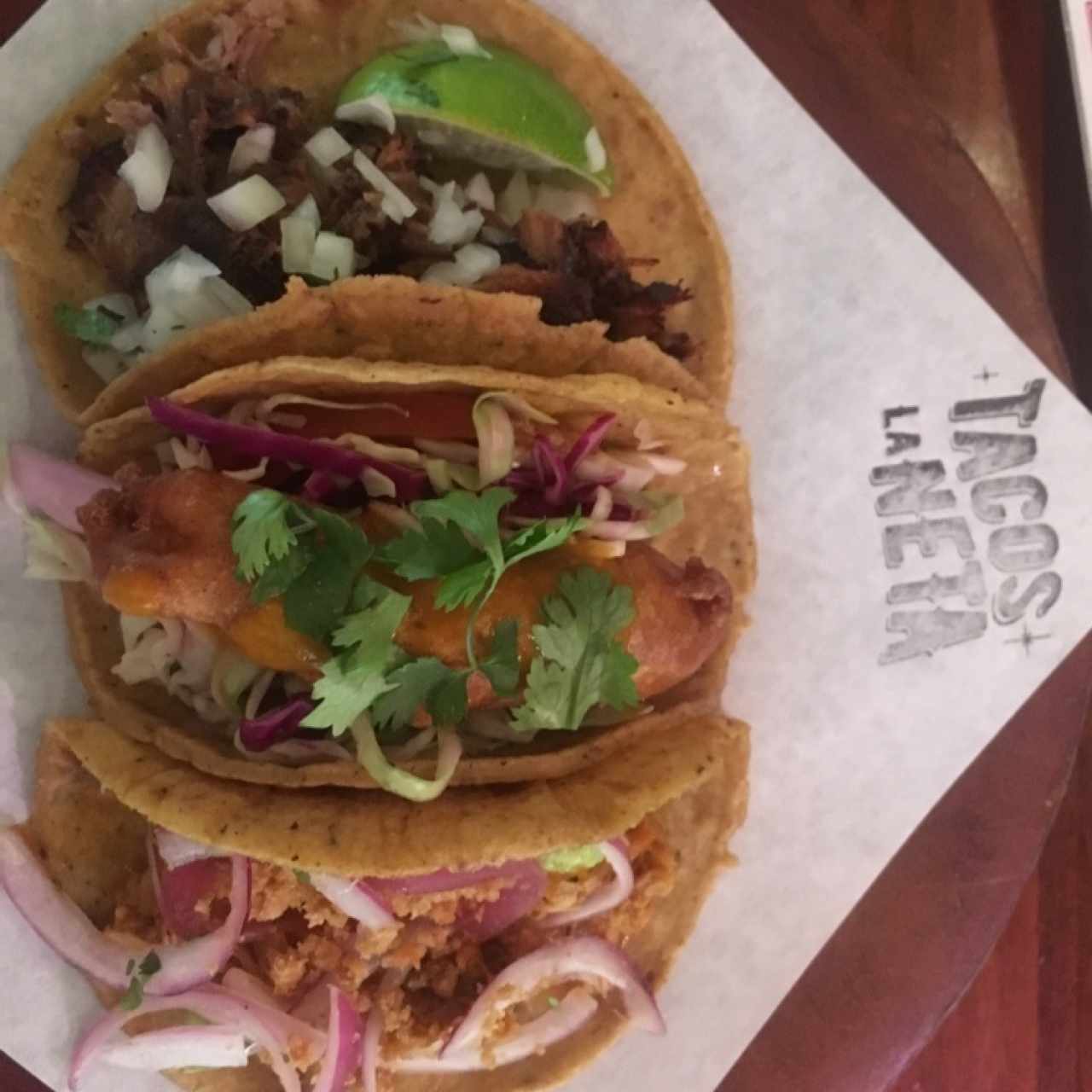 tres tacos