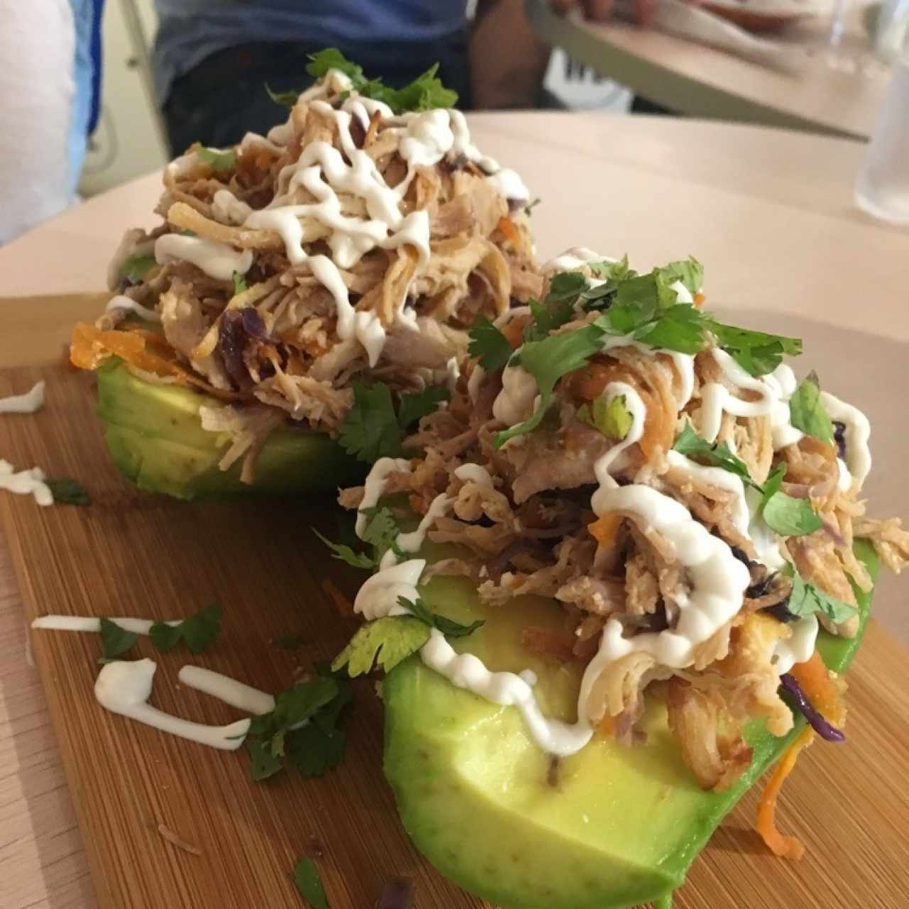 avocado & shredded chicken