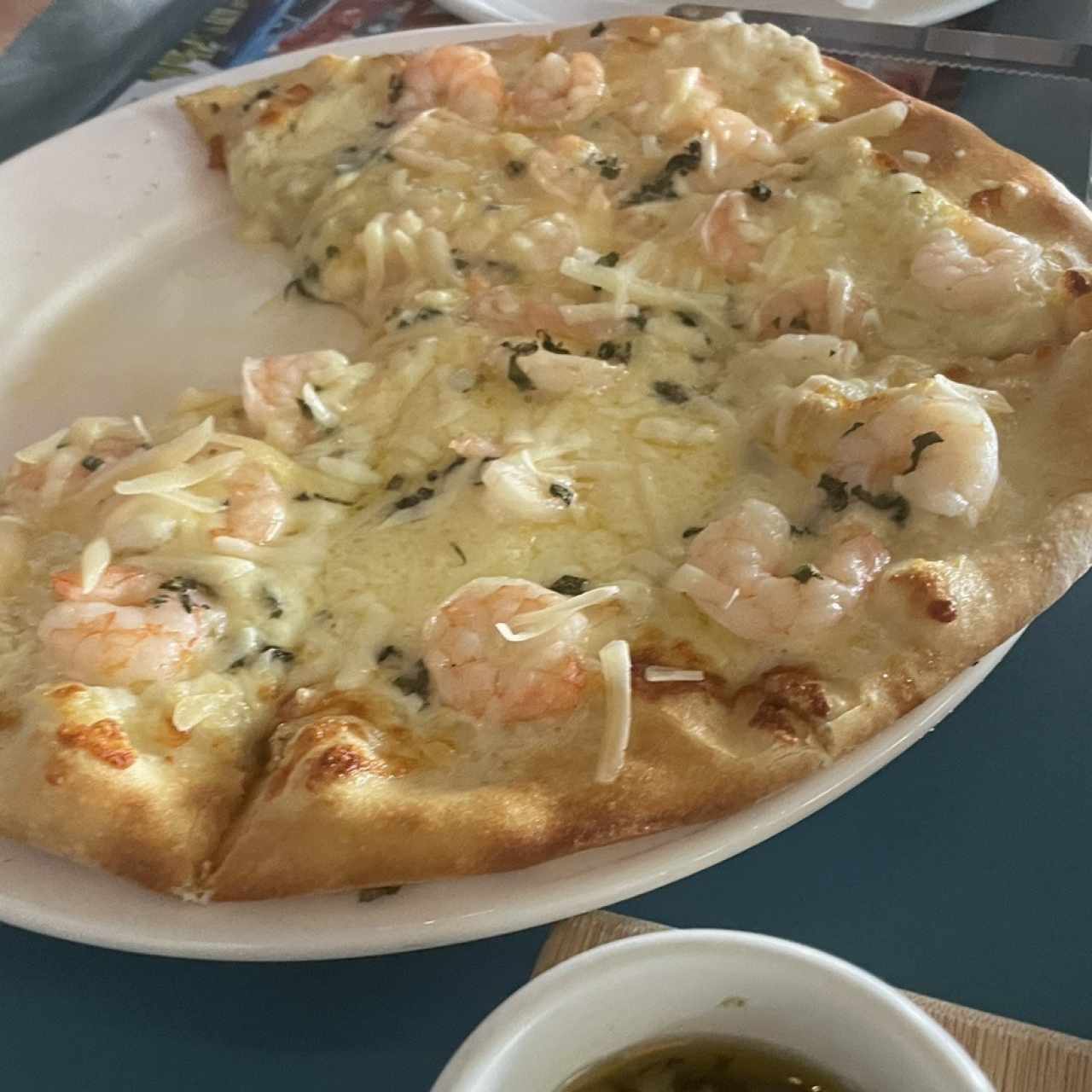 Pizza de camarones 