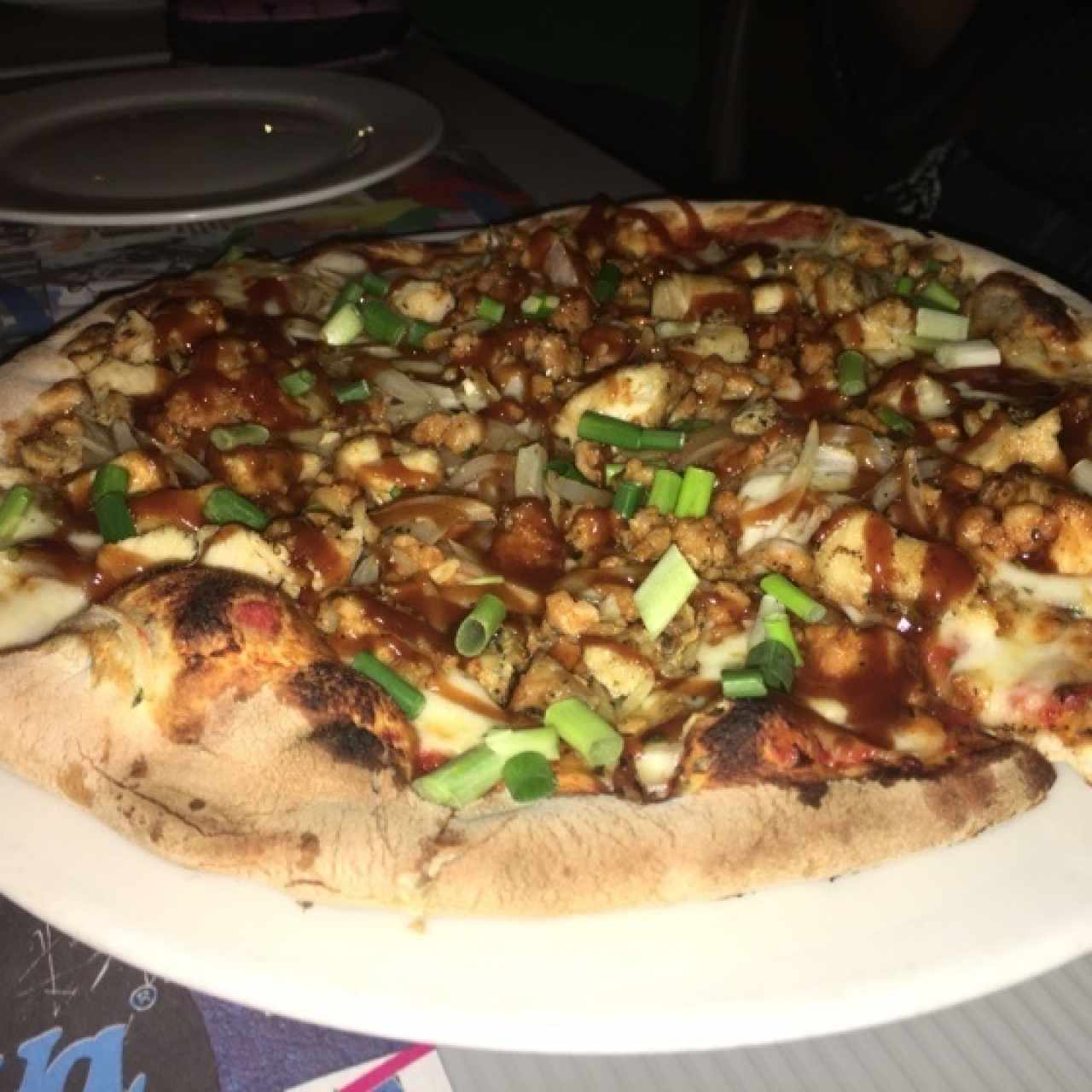 Pizza de pollo BBQ