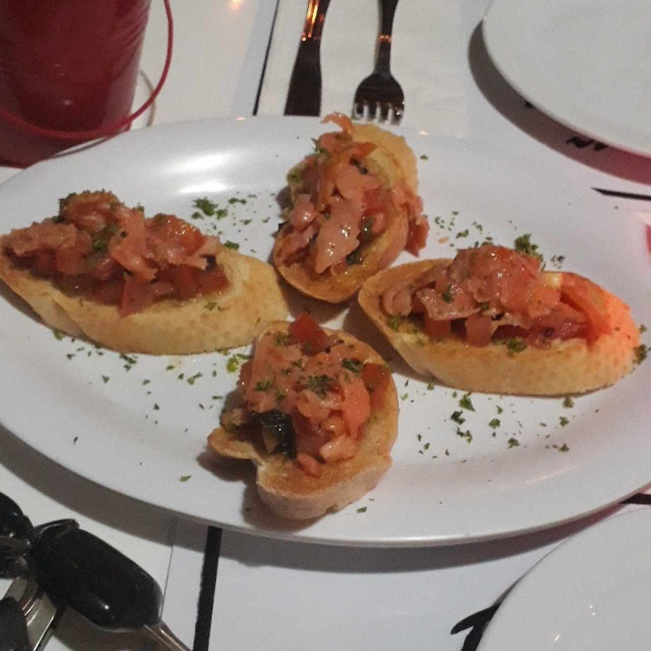 Bruccheta de salmon