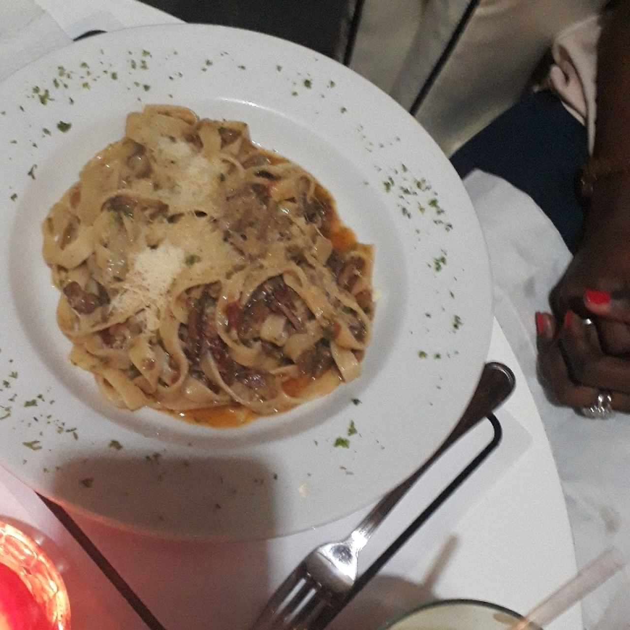 Fettuccini con conejo