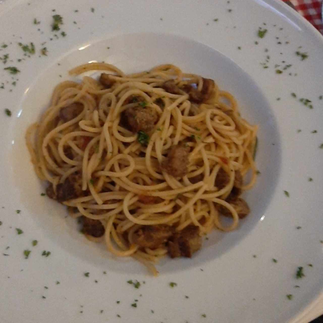 pasta con cordero