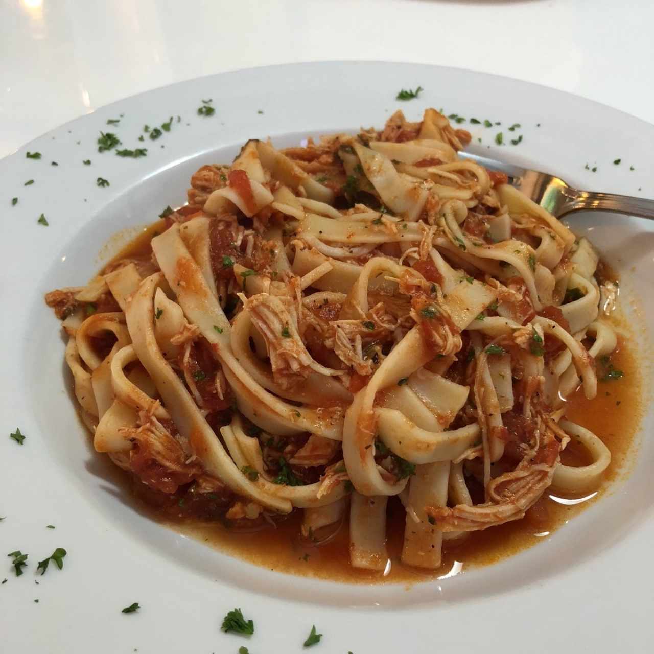 pomodo fetuccini con pollo extra 