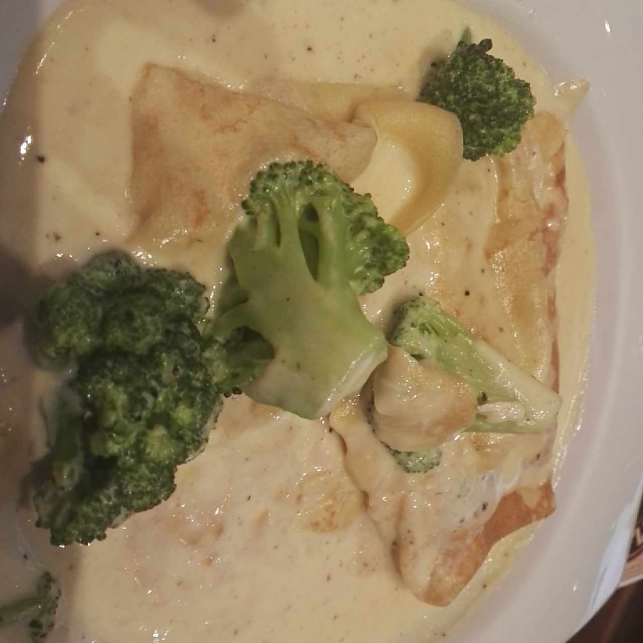 crepe de pollo con brocoli