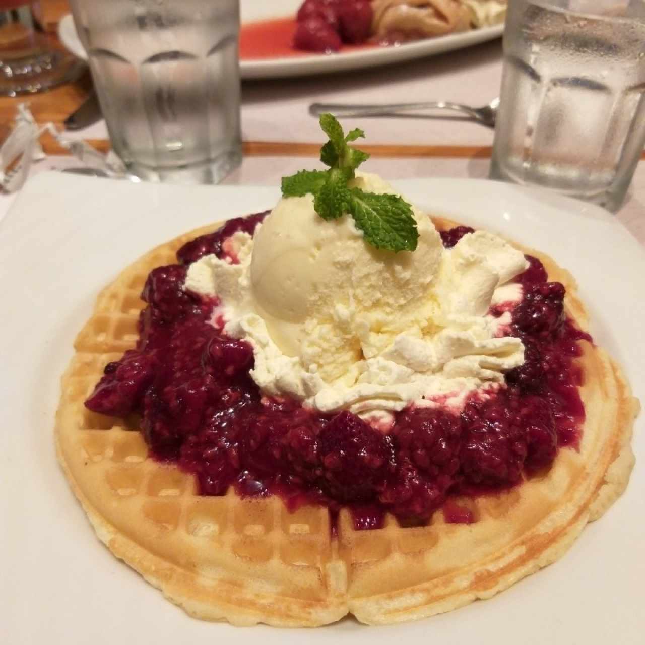 Waffle de Frutos del bosque