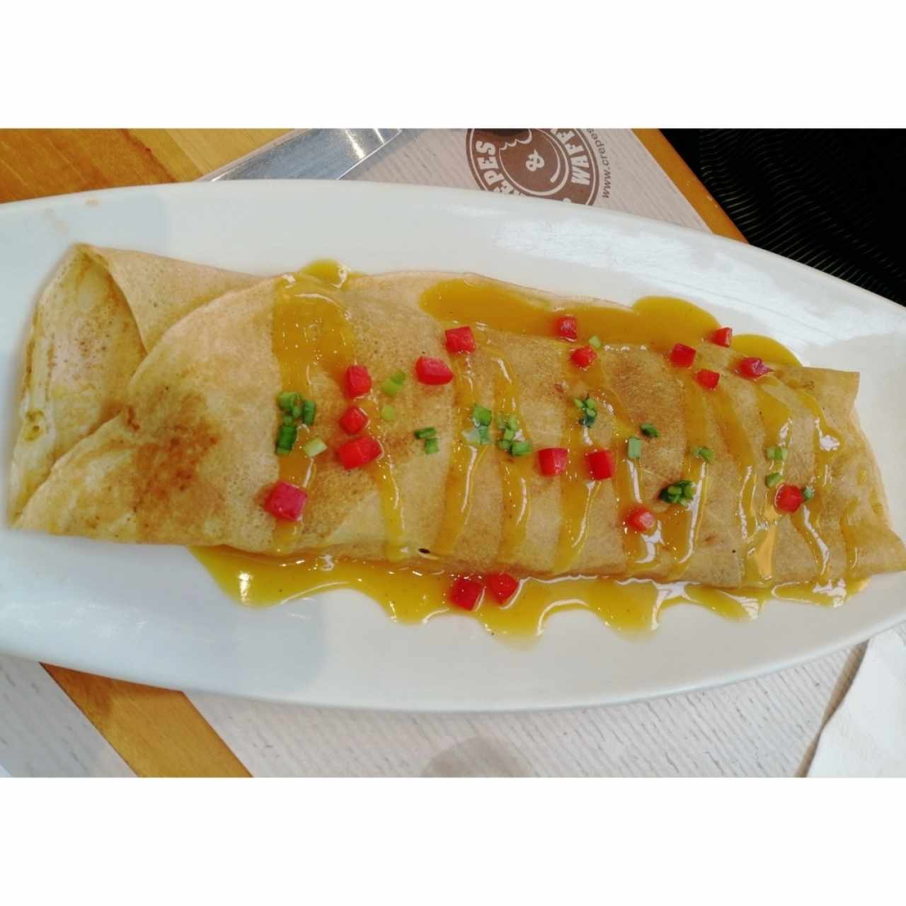 Crepes de pollo Thai