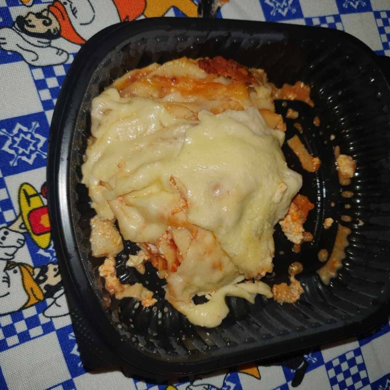 lasaña de pollo gratinada