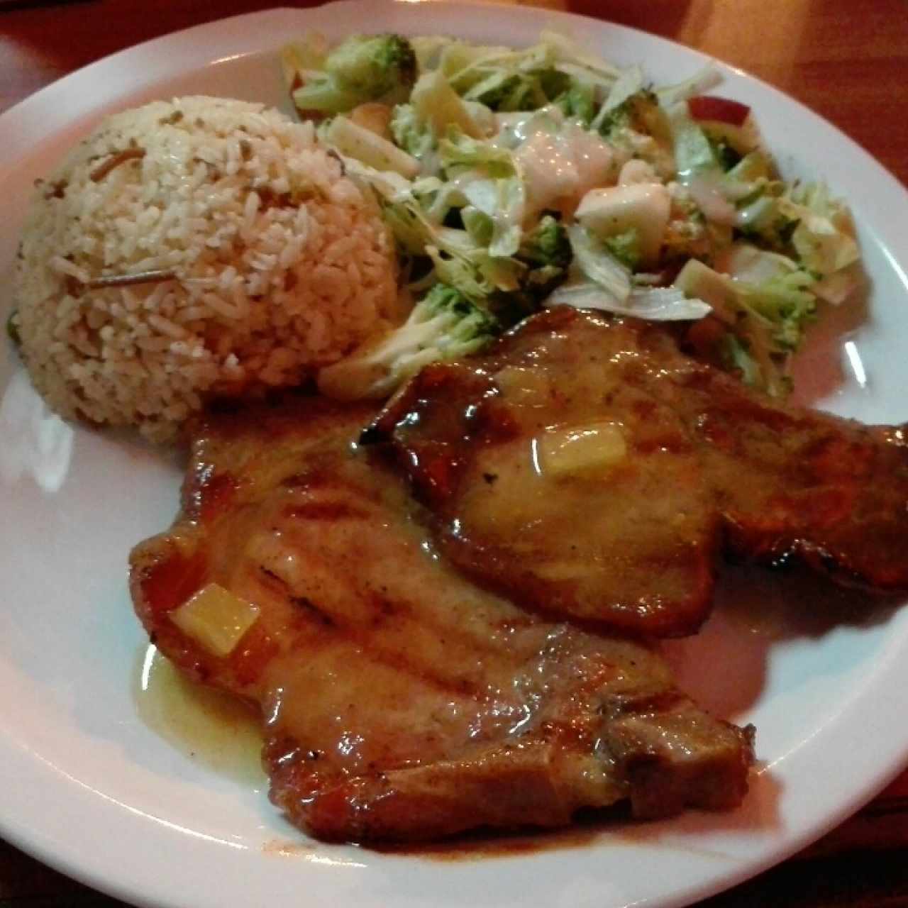 chuletas en salsa de piña