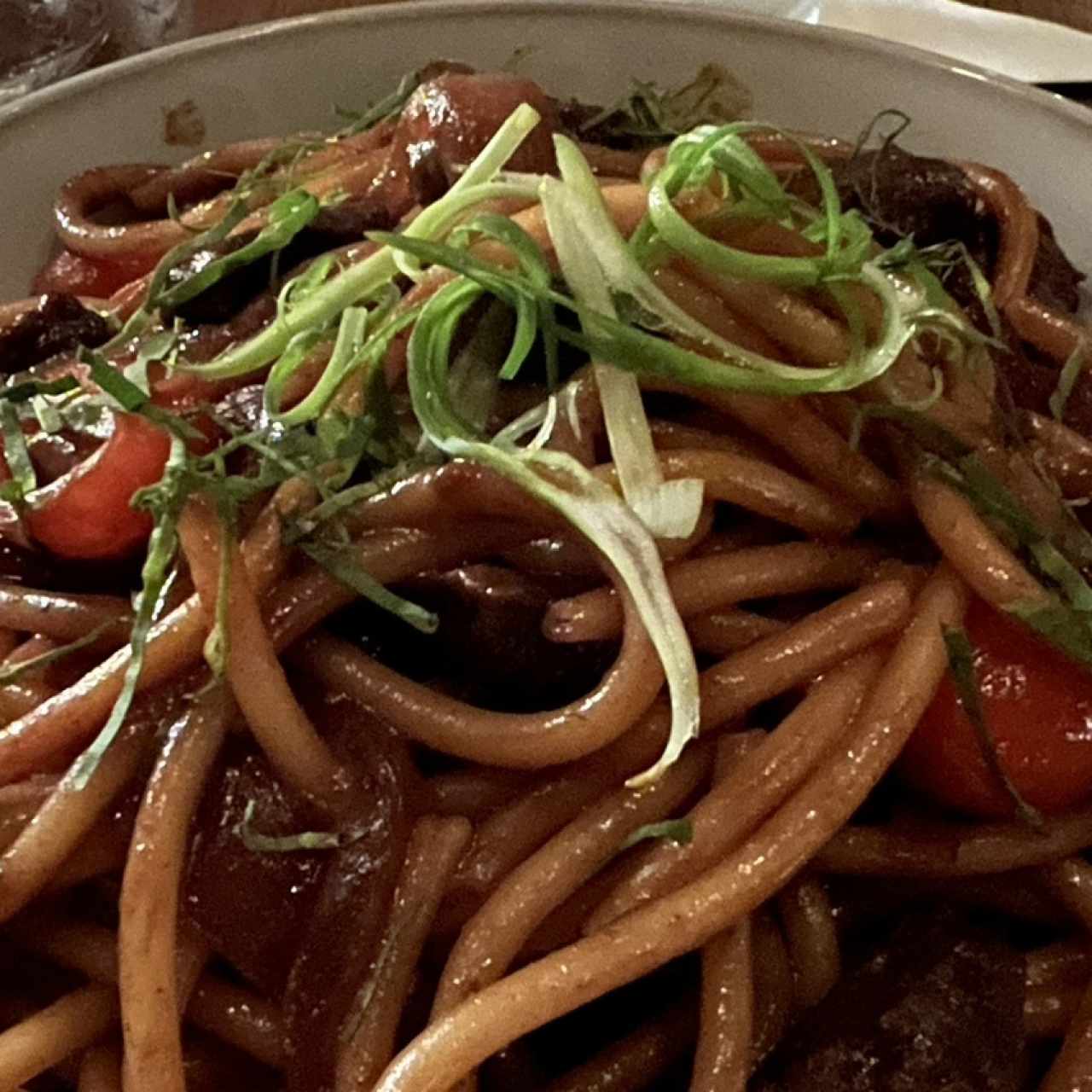 Pasta con entraña