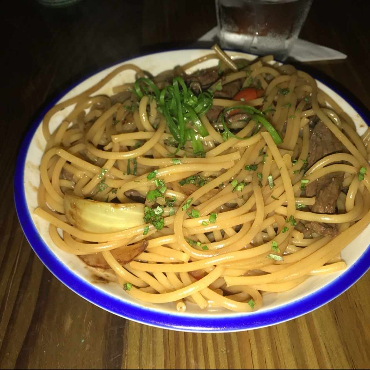 pasta con entraña