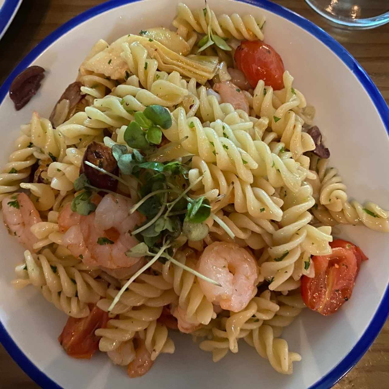 Pasta con Camarones 