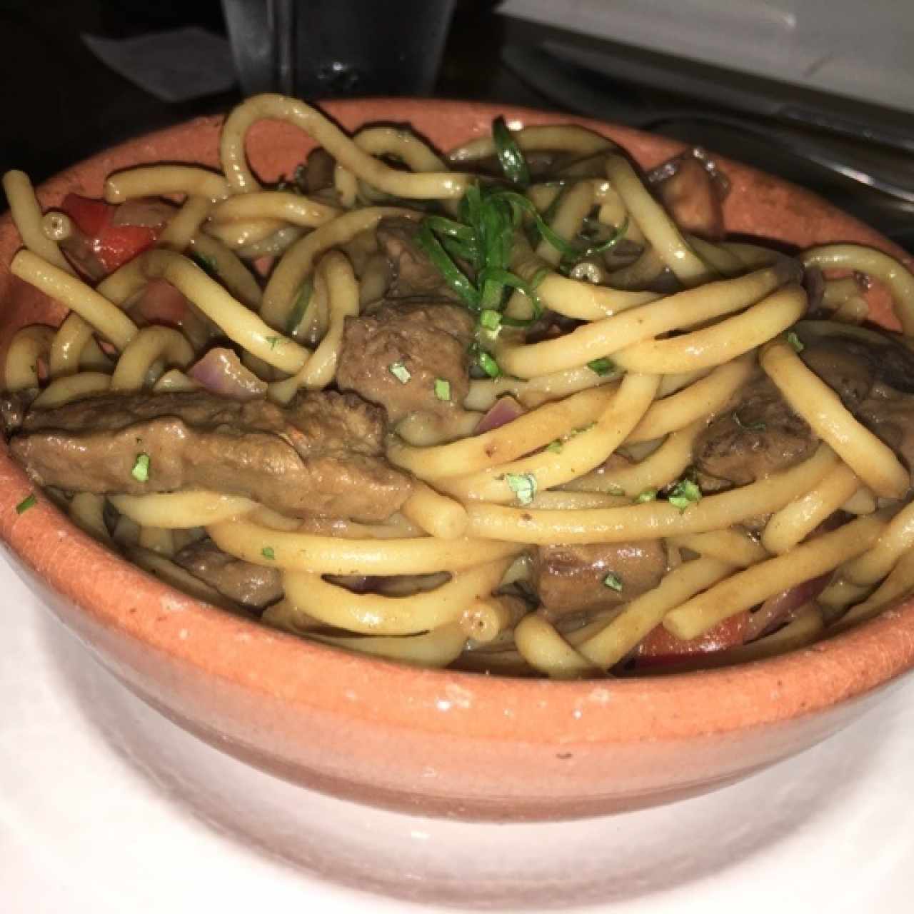 pasta con entraña