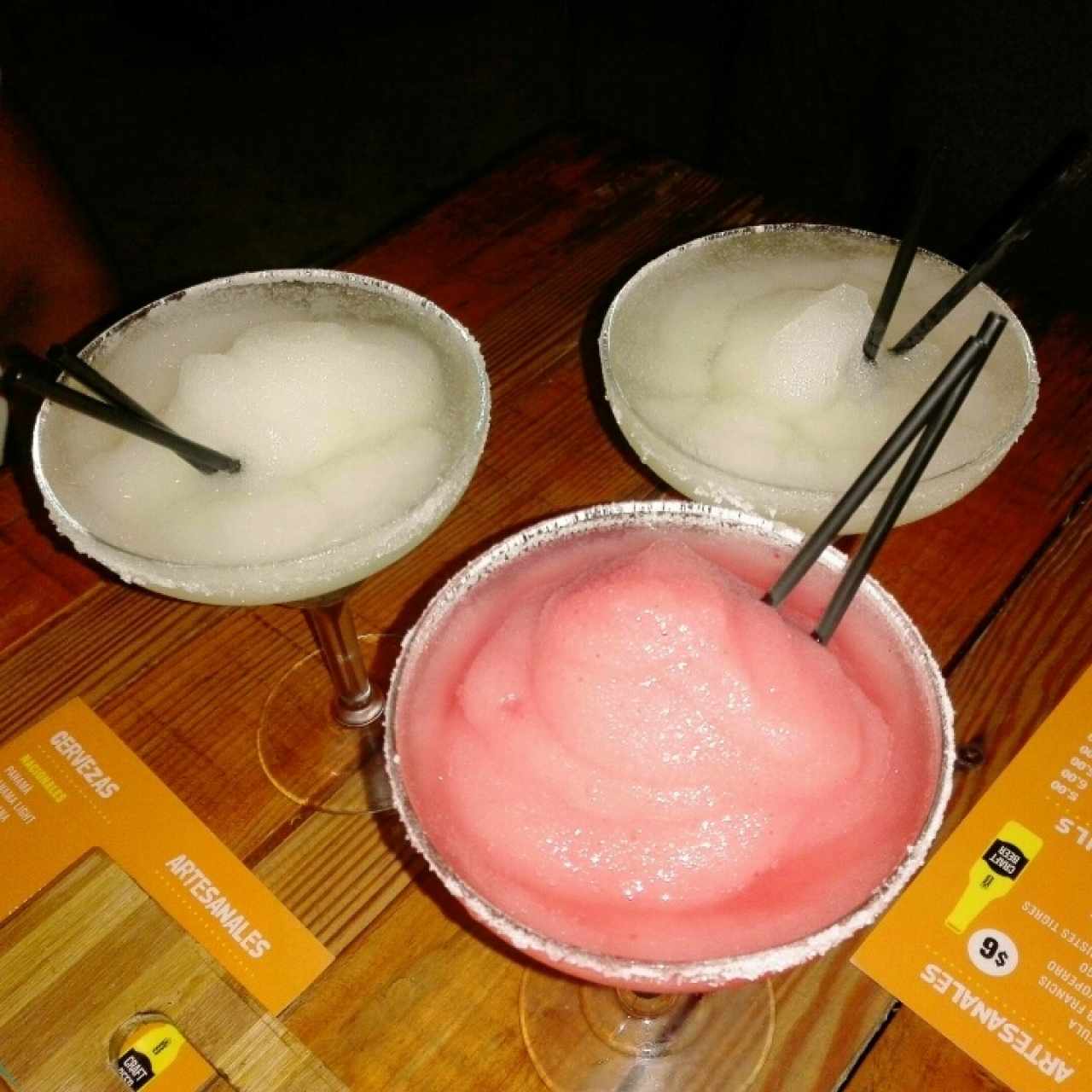 margaritas tradicionales y de fresas