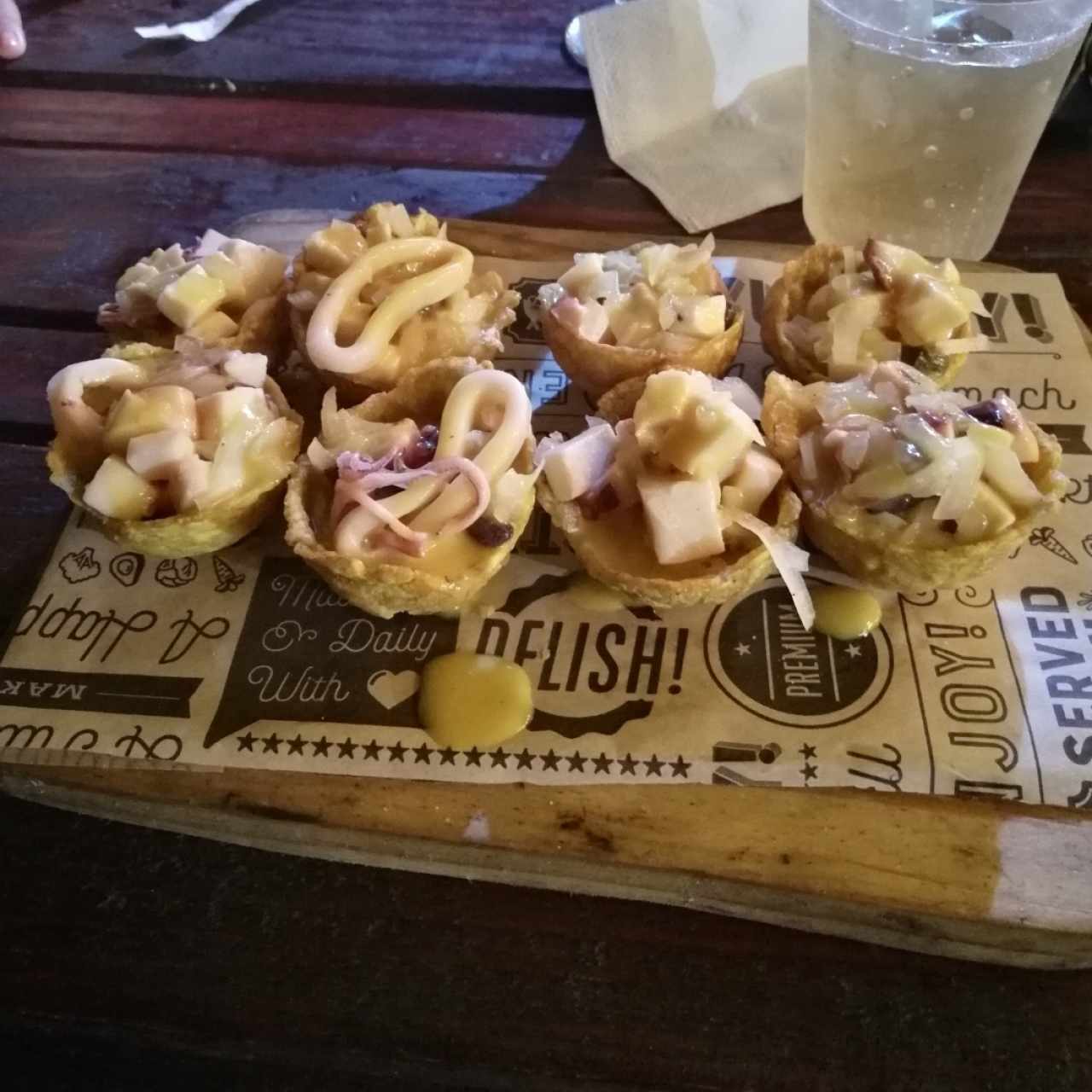 Patacones con ceviche 