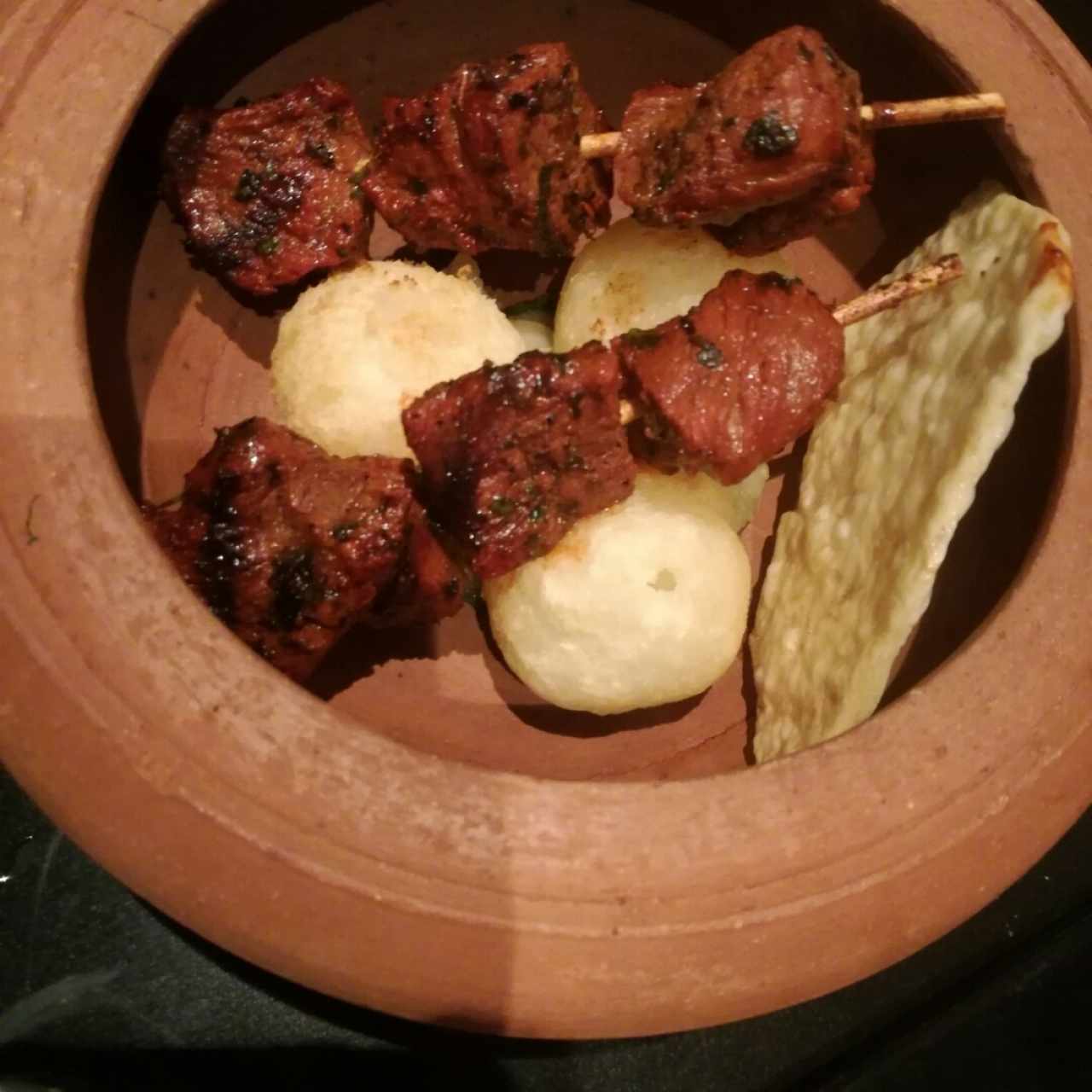 brochetas de carne