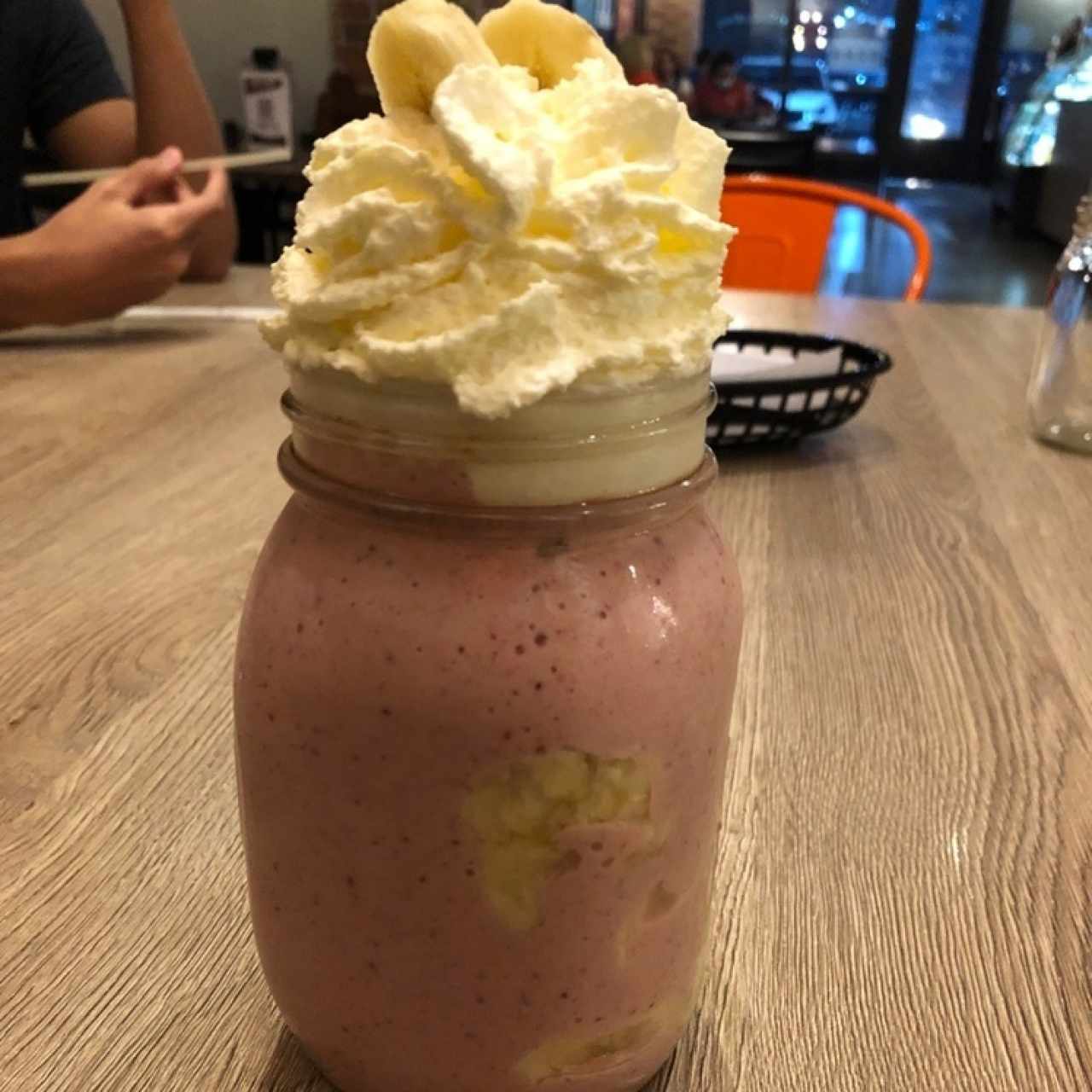 frappe de banana y fresa