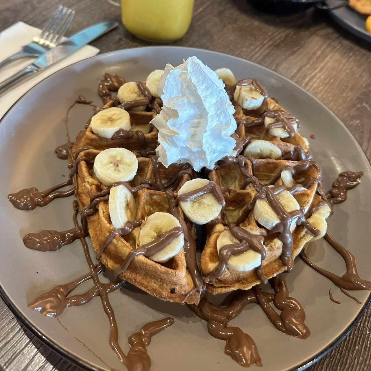 Waffles Banana y Nutella