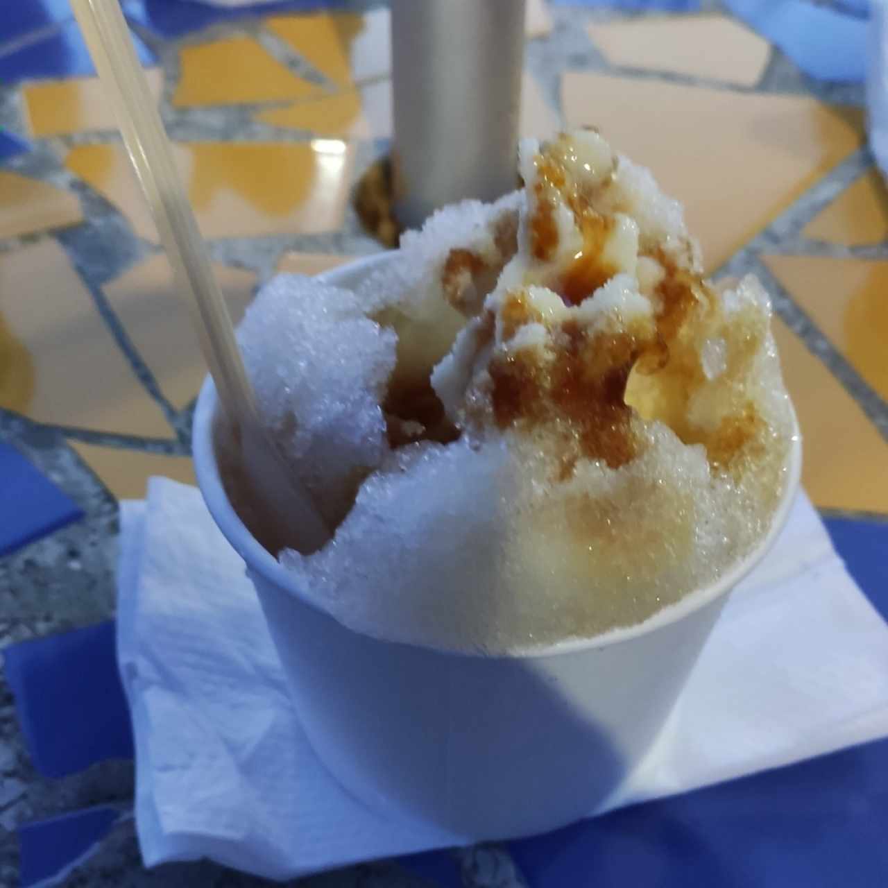 raspado de coco, le he condensada y miel