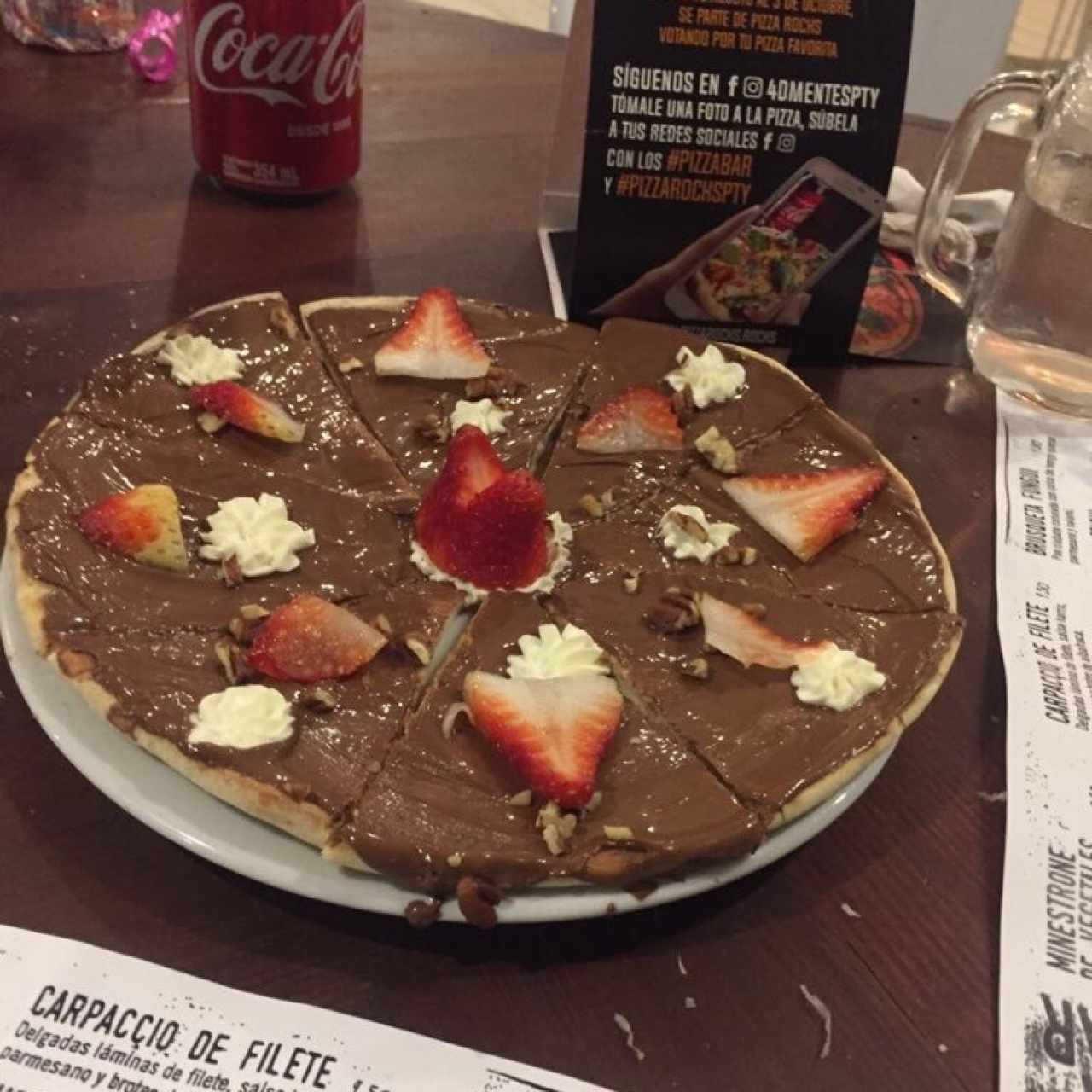 Mini pizza de Nutella