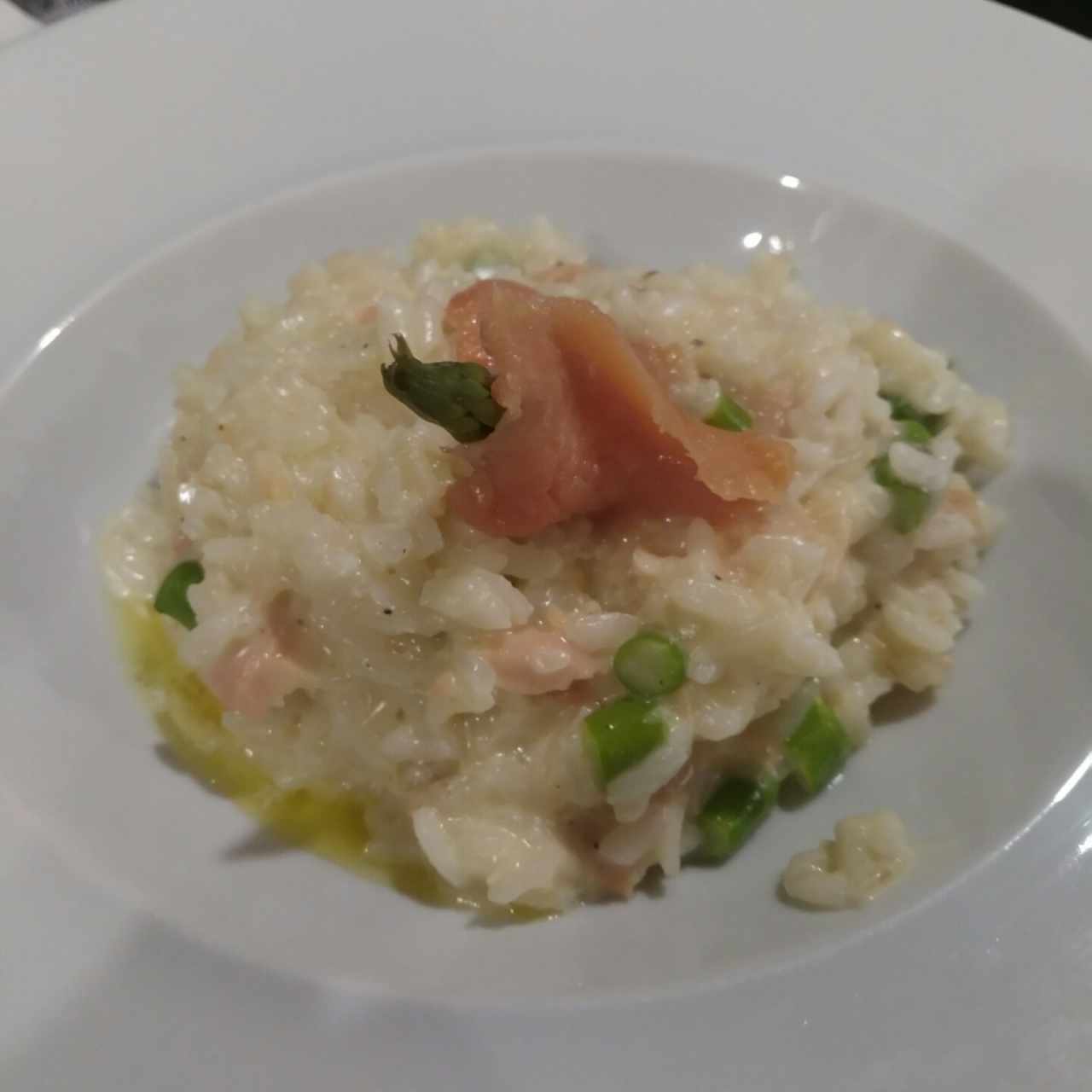 risotto con salmon