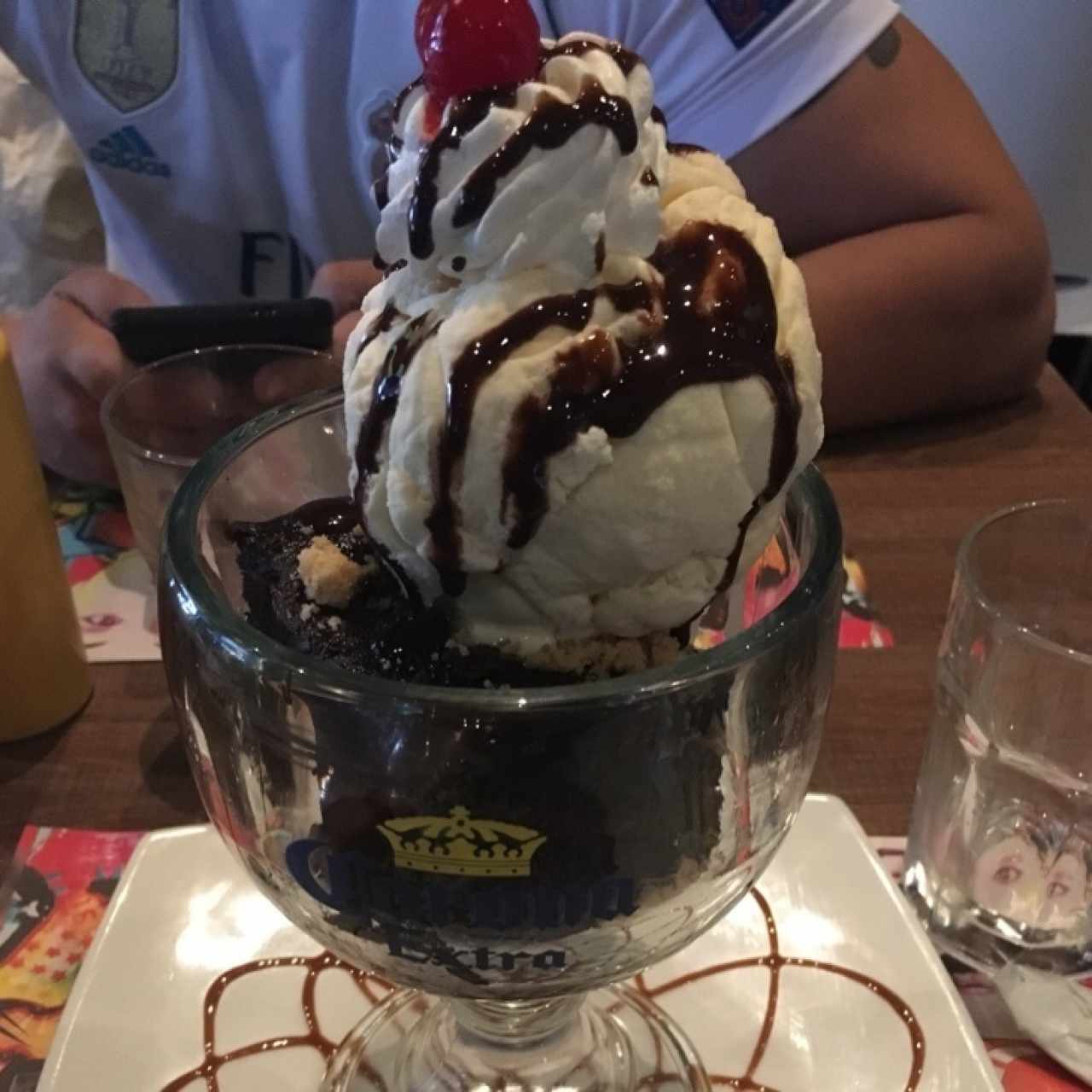 Brownie con Helado 