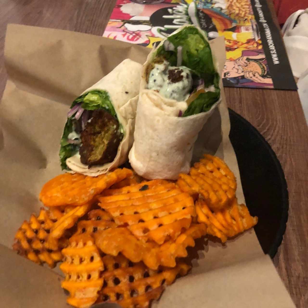 Veggie wrap con camote