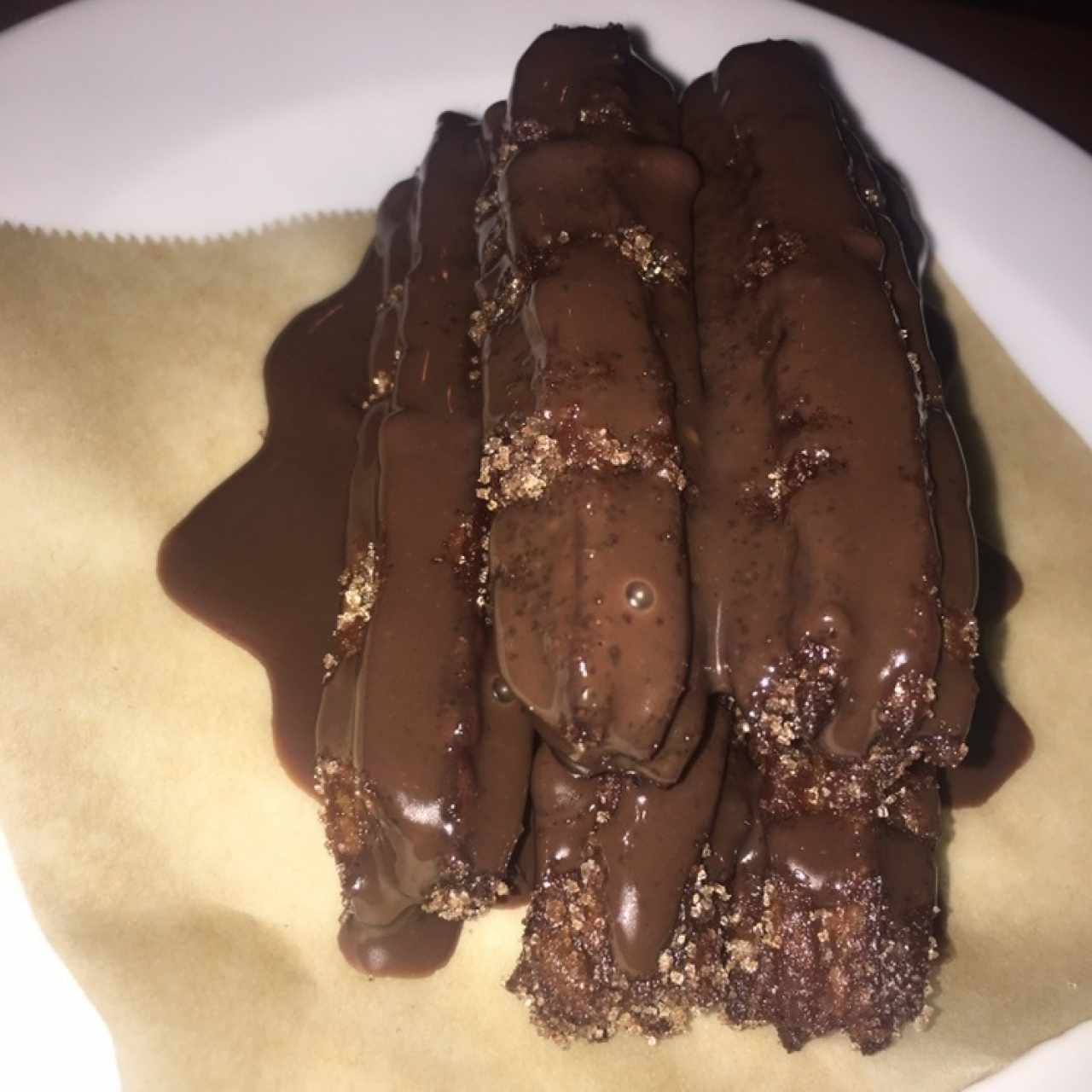 postre churros bañados de cerveza