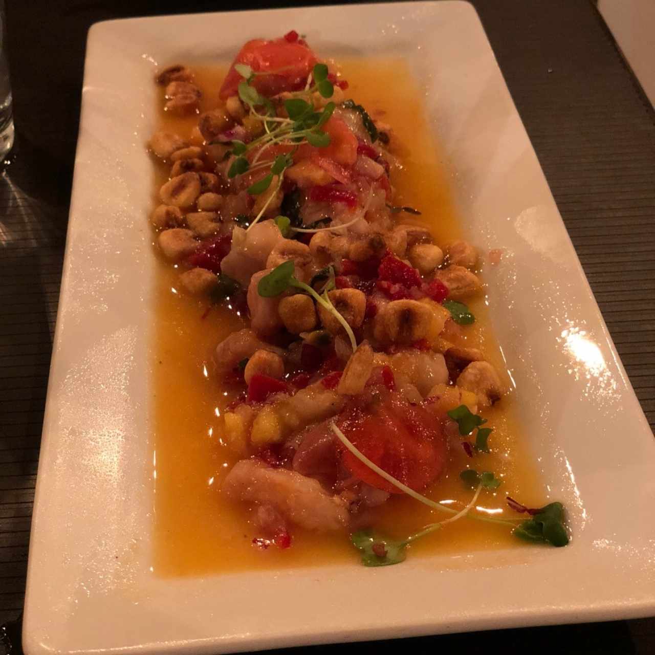 Ceviche con piña