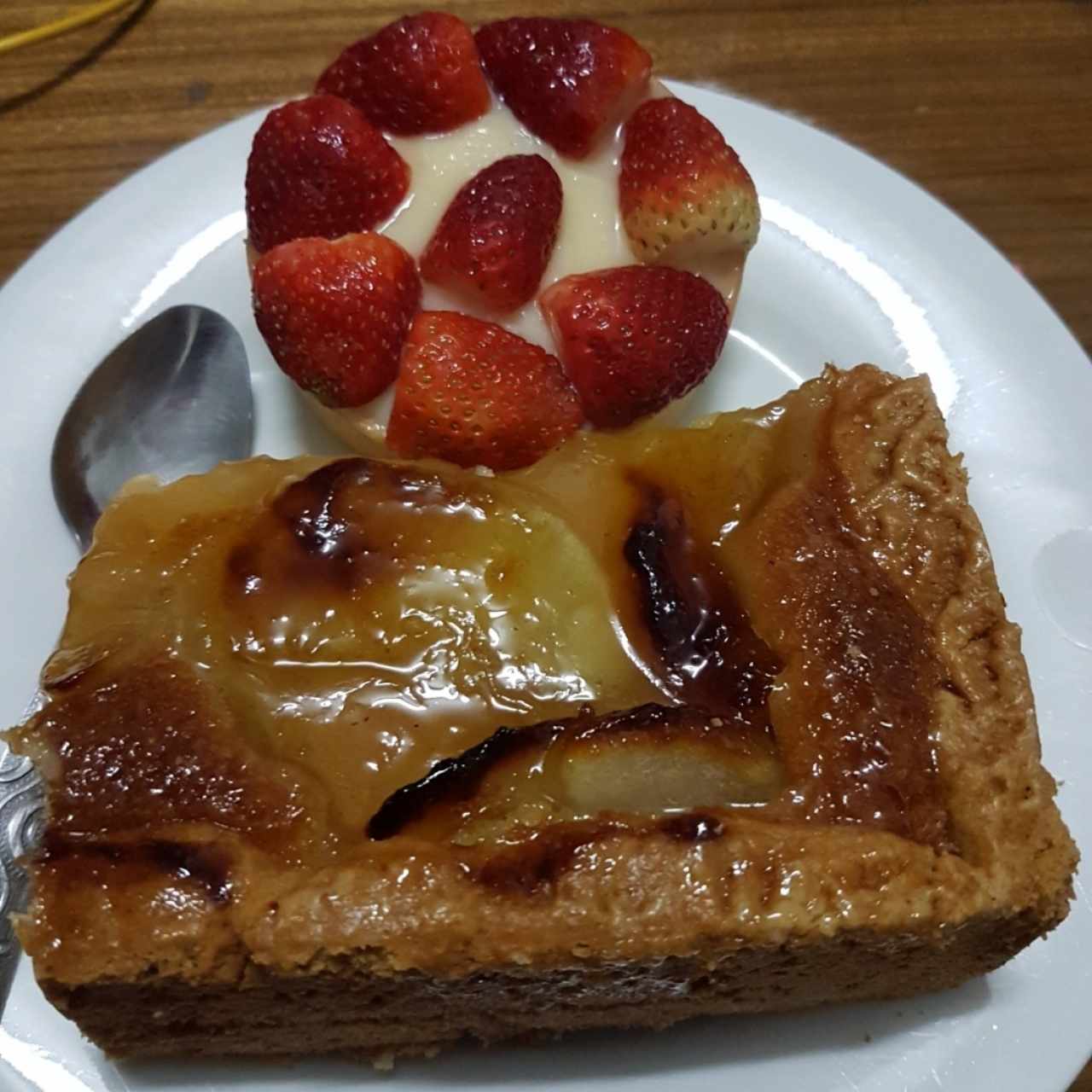 Tarta de fresa y Pie de manzana