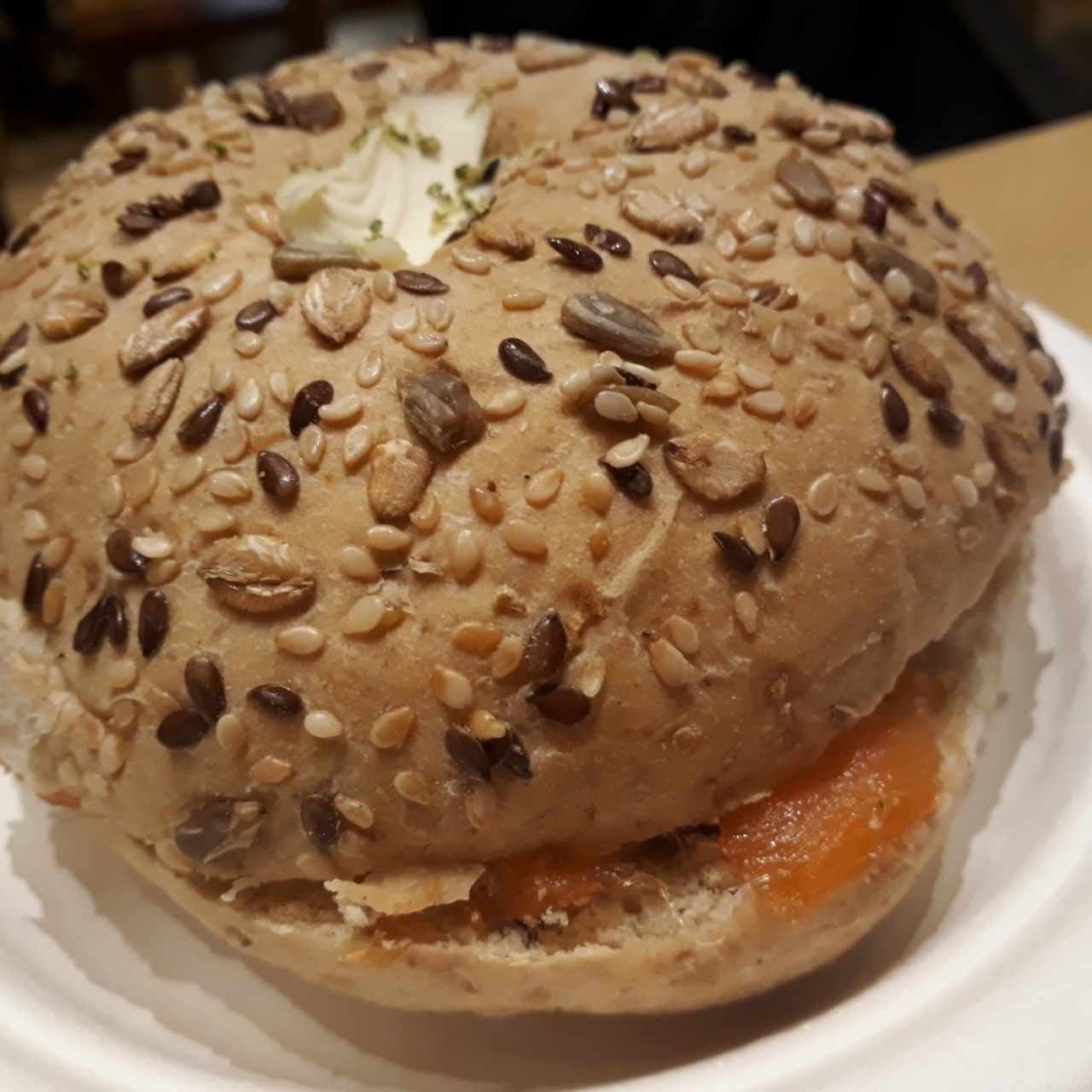 Bagel de salmon