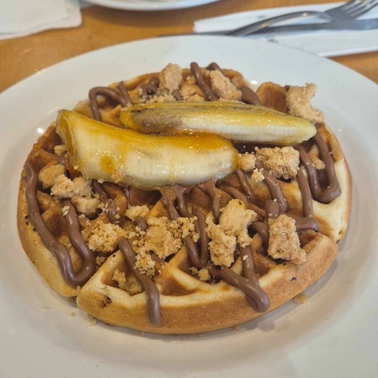 Waffle Banana y Nutella