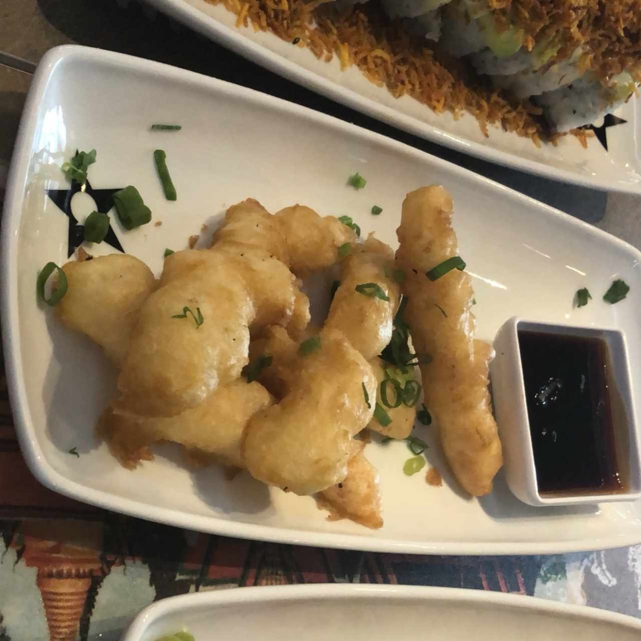 Tempura de camarones