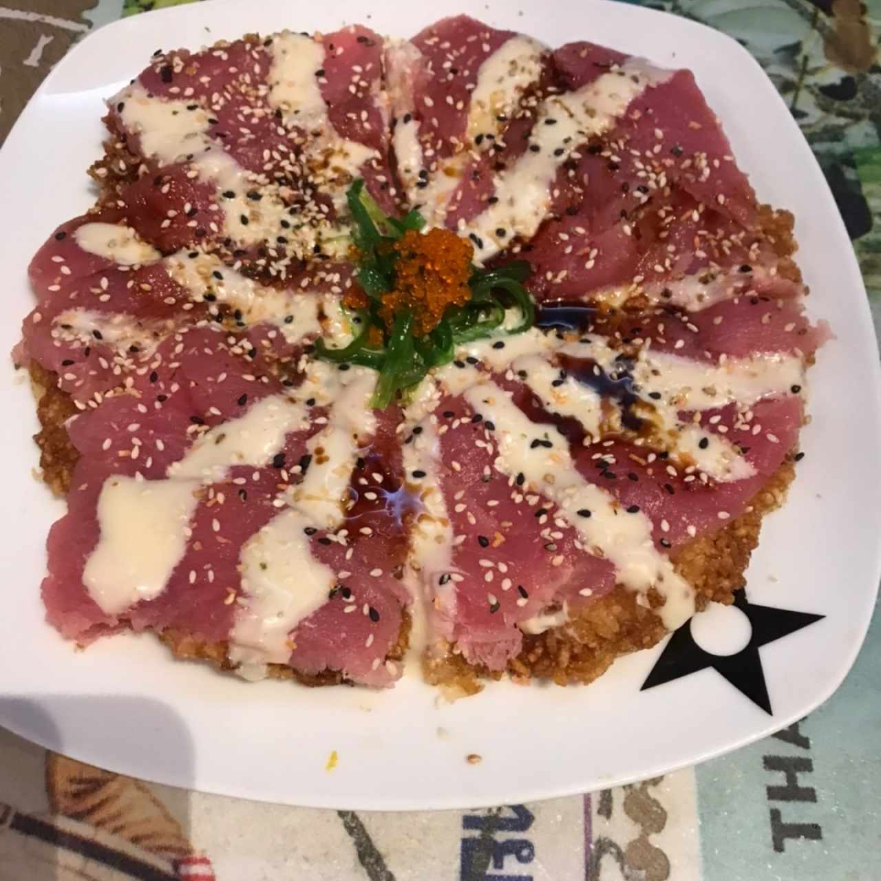 Pizza de Sushi de Salmón