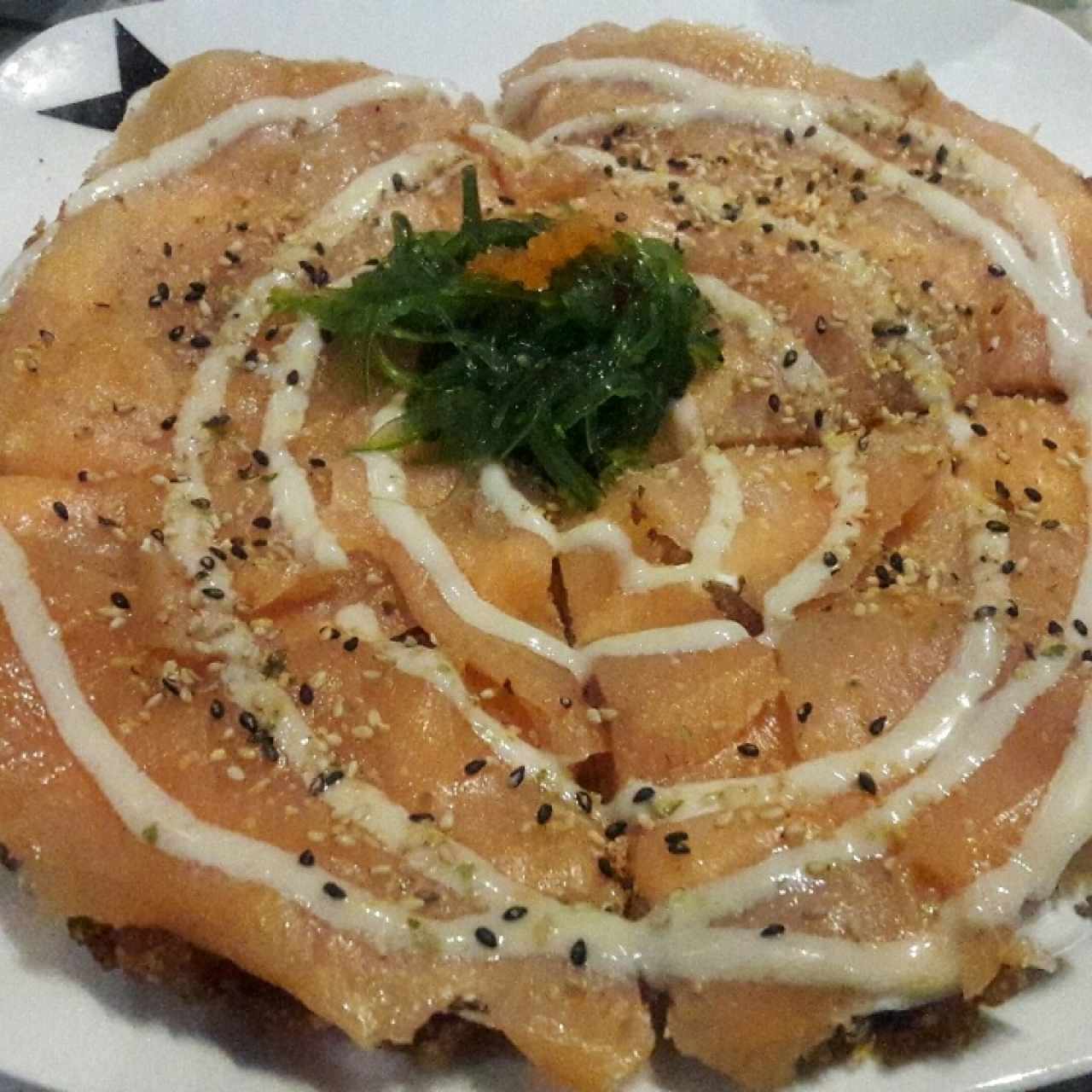 pizza de sushi (salmón)