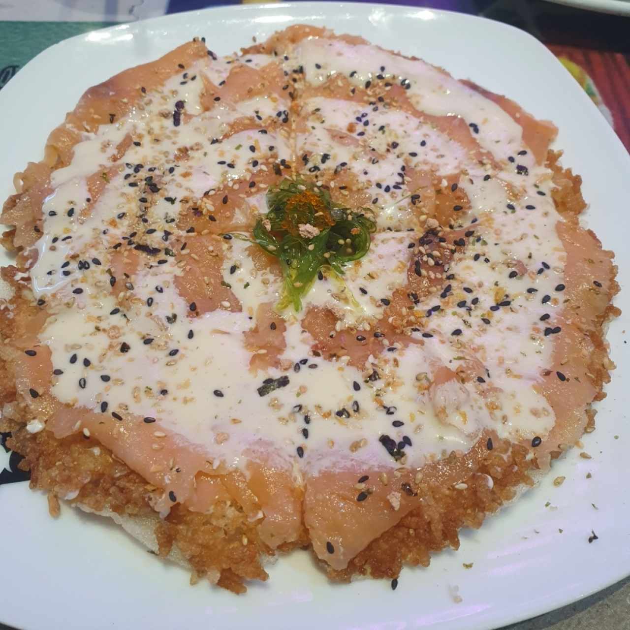 Pizza de Sushi de Salmón