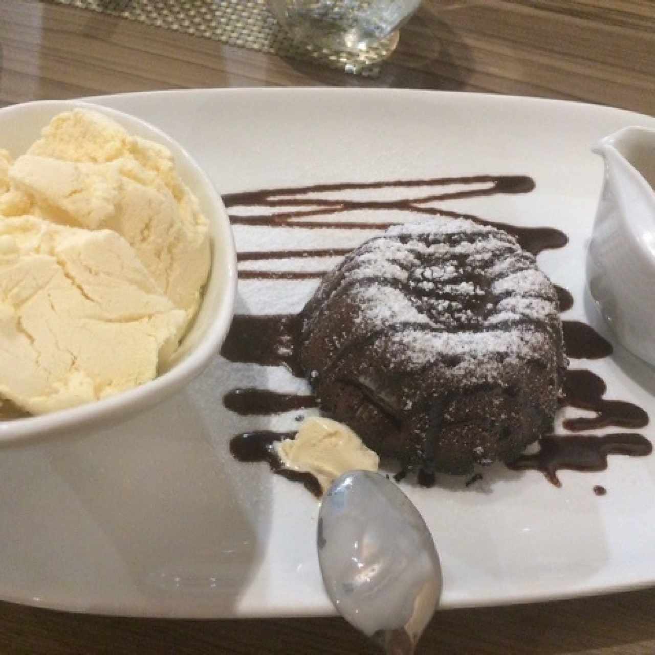 volcan de chocolate. delicioso 