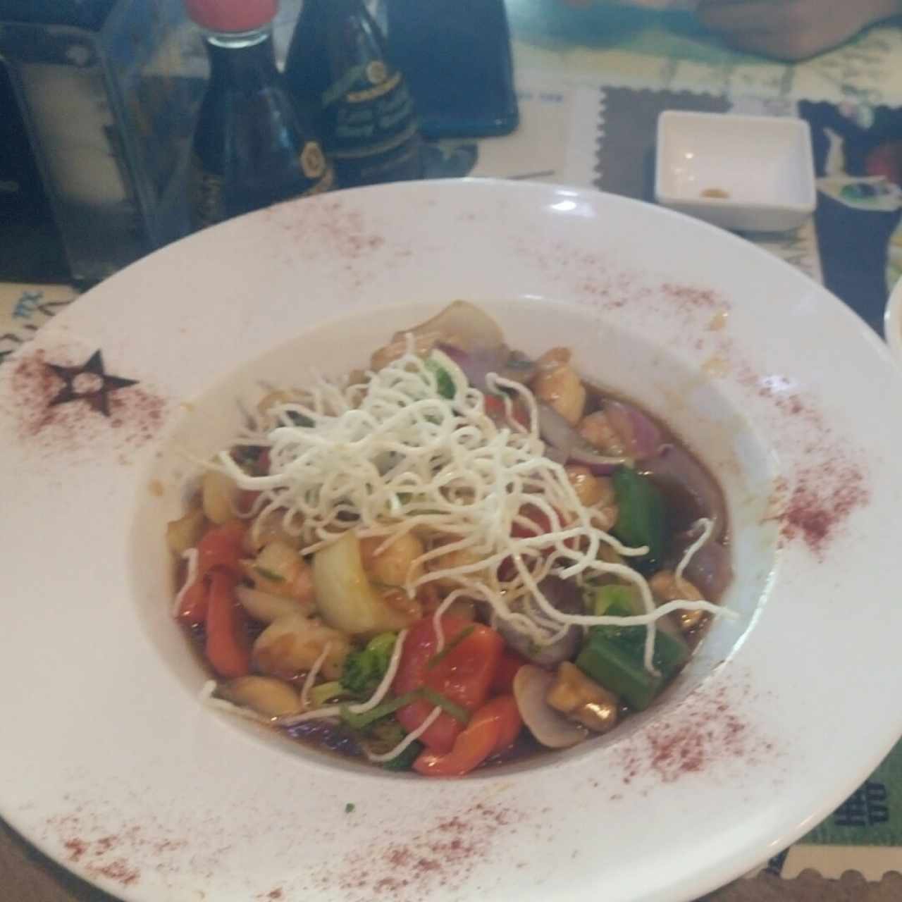 Stir fry de camarón