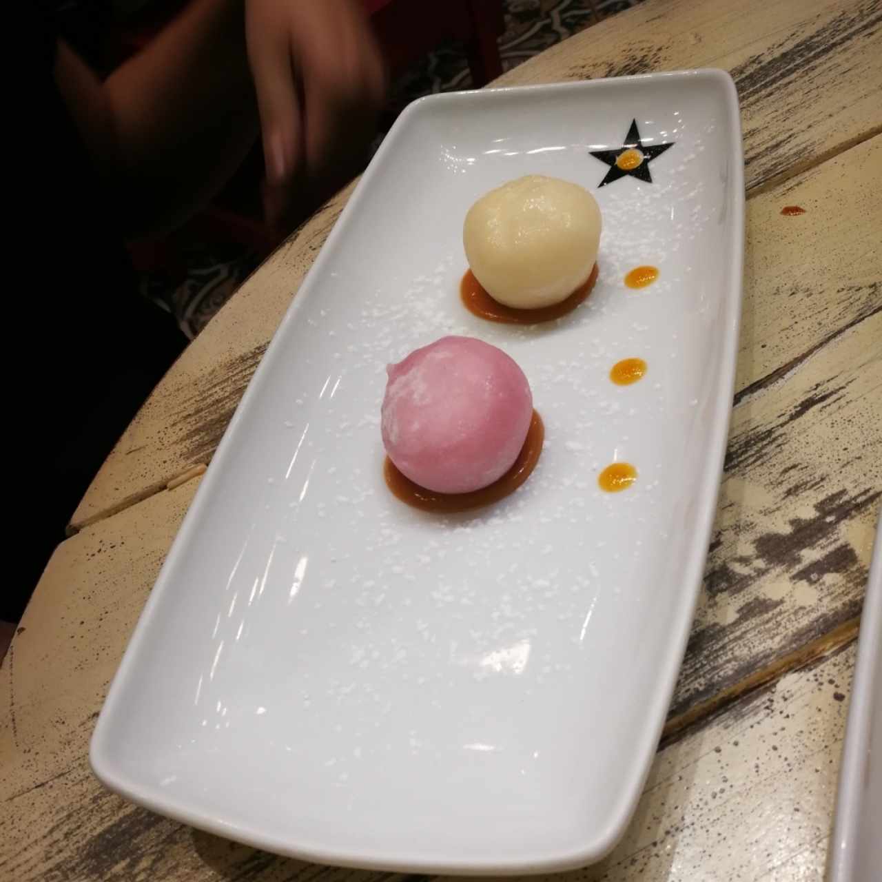 Mochi de fresa y vainilla