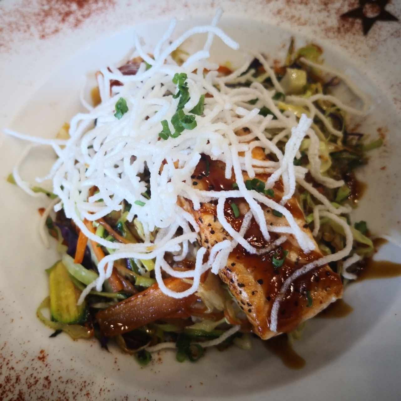 Teriyaki de filete de salmón